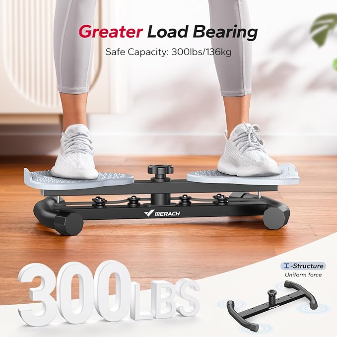 MERACH Waist Twister Machine Exercise, Ab Twist Board with 300 lbs Weight Capacity, Abs Workout for Slim Waist and Core Ab Exercise, Noiseless Home Gym Equipment for Women Men