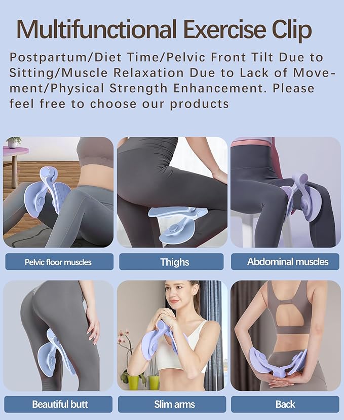 Thigh Exerciser Kegel Exerciser, Pelvic Floor Trainer, Kegel Trainer for Postpartum Rehabilitation, Trimmer Inner Thigh, Thigh Toner Workout,