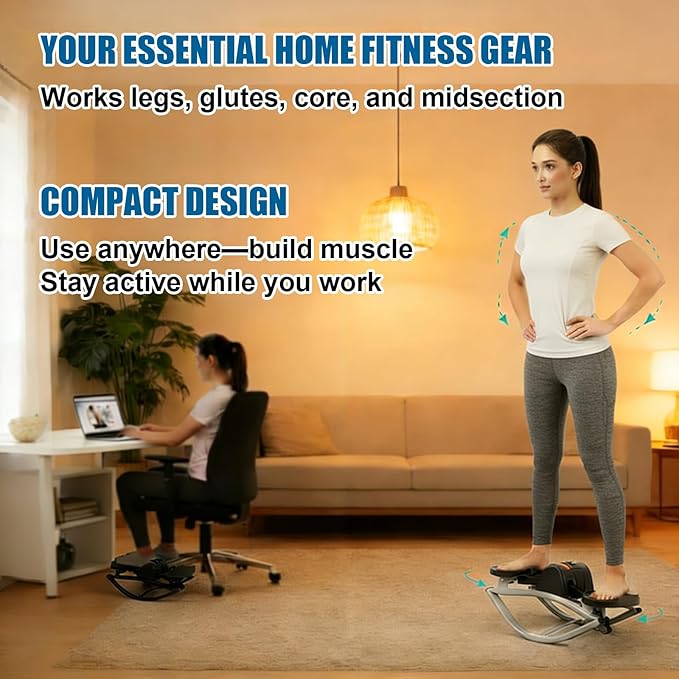 Rock Stepper,Step Rocker Side to Side,Lateral Rocking Fitness Stepper Home Workout Machine, Fitness Equipment Suitable for Home, Apartment, and Dormitory use