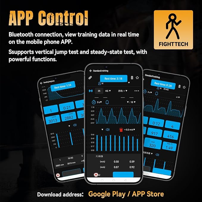 Velocity Based Training Tool, Rechargeable Smart Strength Training Monitor, Supports Real-Time Monitoring of Multiple Data, Fitness Explosive Power Training Assistant Voice Feedback