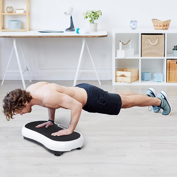 LEMY Vibration Plate Exercise Machine, Full Body Shaker with Bluetooth and Remote Control, Vibrating Plate Machine for Fitness, Training