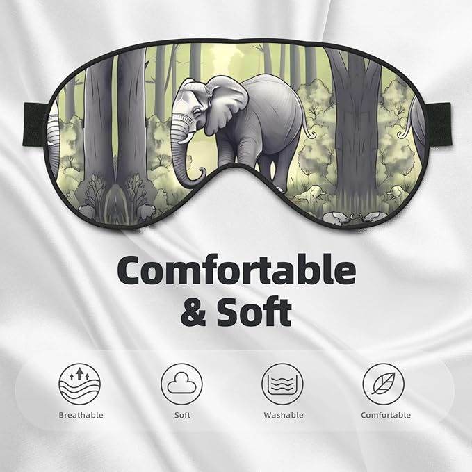 Walking Elephant Head-Mounted Double-Sided Light-Blocking Sleeping Eye mask to Protect Eyes and Relieve Eye Fatigue
