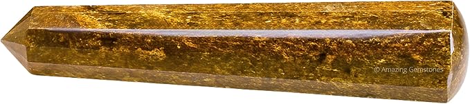 Amazing Gemstone Bronzite Crystal Wand Massage Stick - Pelvic Wand Gua Sha for Adults - Crystals and Healing Stones Massage Wands for Adults Gifts (Pointed)