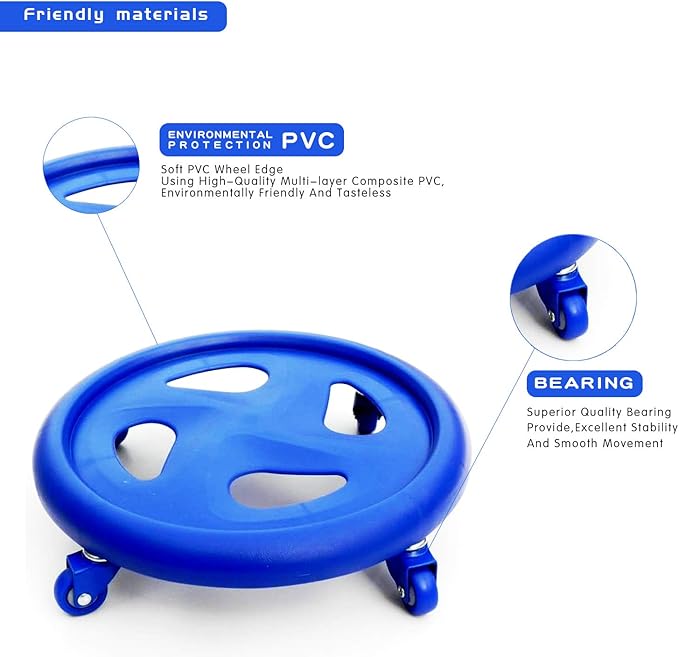 Abdominal Roller Ab Exercise Wheel Disc Core Coaster Core Fitness Sliders Ab Workout Equipment Easy Roller with Knee Mat for Home Gym