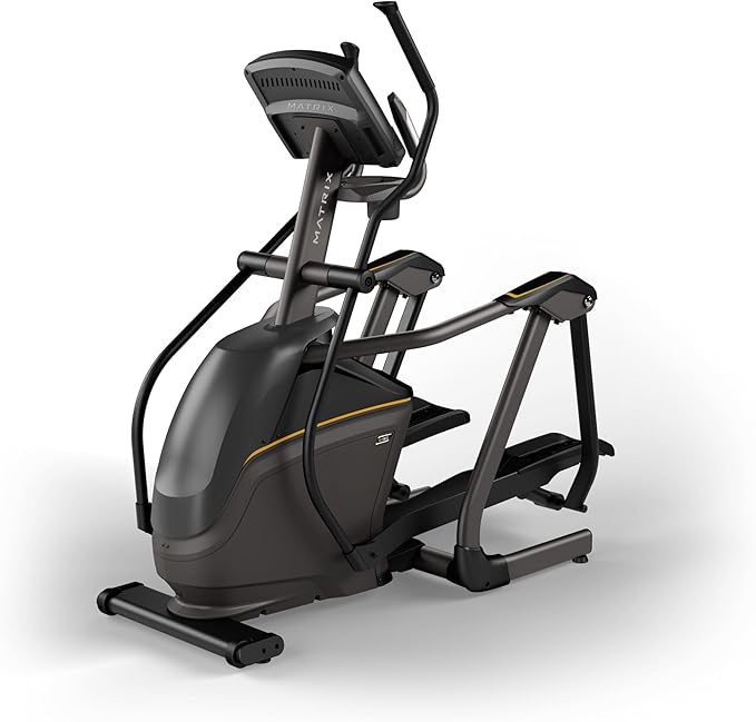 Matrix Fitness E30 Elliptical with XR | 8.5" LCD | Low Impact Workouts, Full Body Cardio, High Calorie Burn | Space Saving Compact Design, Suspension Elliptical