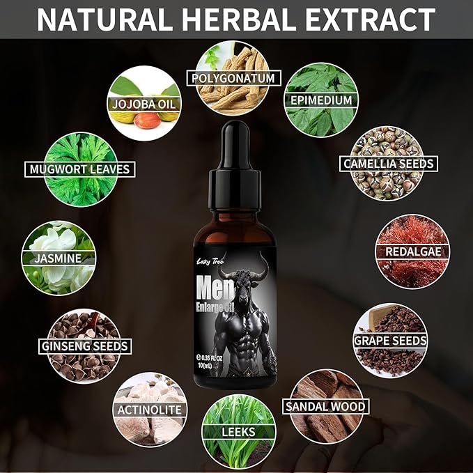 Lazy Tree Male Grow Oil, Man Re-Vitalize Oil