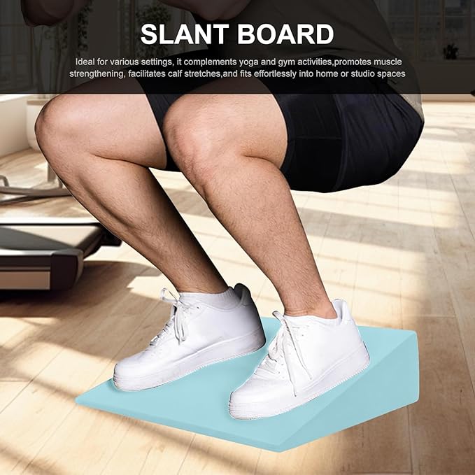 Squat Wedge Block - 32.5x30x9cm High Density Foam Fitness Accessory | Non Slip Yoga Stretching Incline Board | Portable Exercise Equipment for Home Gym Studio | Professional EVA Slant