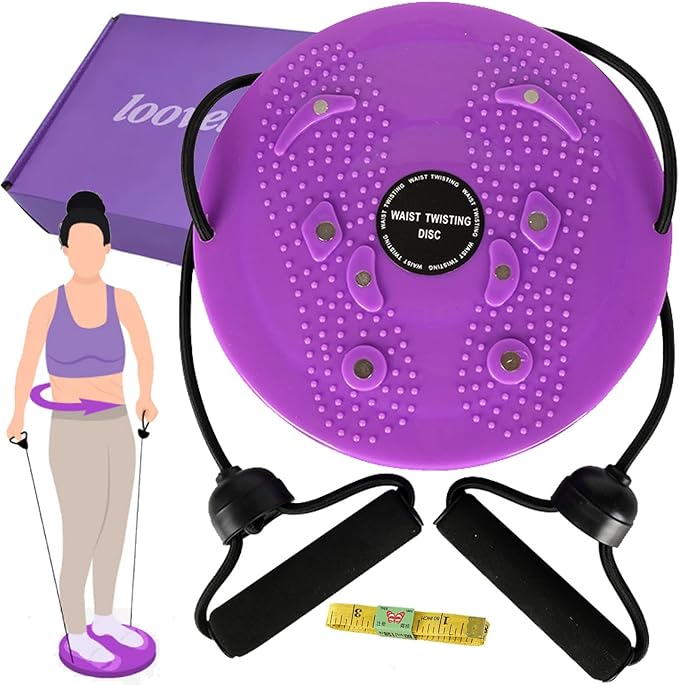 2026 New Waist Sculptor with Arm Bands, 360° Rotation Waist Sculptor Twister, Waist Twister Machine Exercise, Twist Board for Exercise, Legs, Buttocks, Hip Exercise