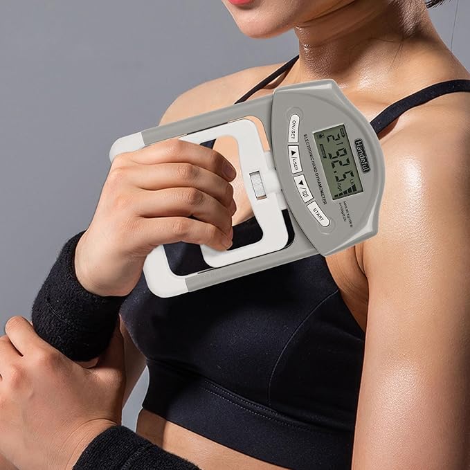 Handeful Grip Strength Tester Trainer - Dynamometer Handgrip Measurer Meter, Handheld Strengthener Exerciser for Sports, School, and Home Use