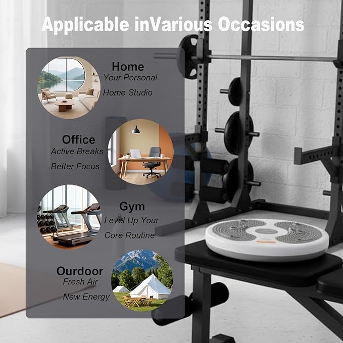 KYTO Waist Twister Disc – Core Trainer Board with Digital Counter, Ab Workout Equipment with 360° Rotation, Non-Slip Foot Massage Design for Home, Office Fitness