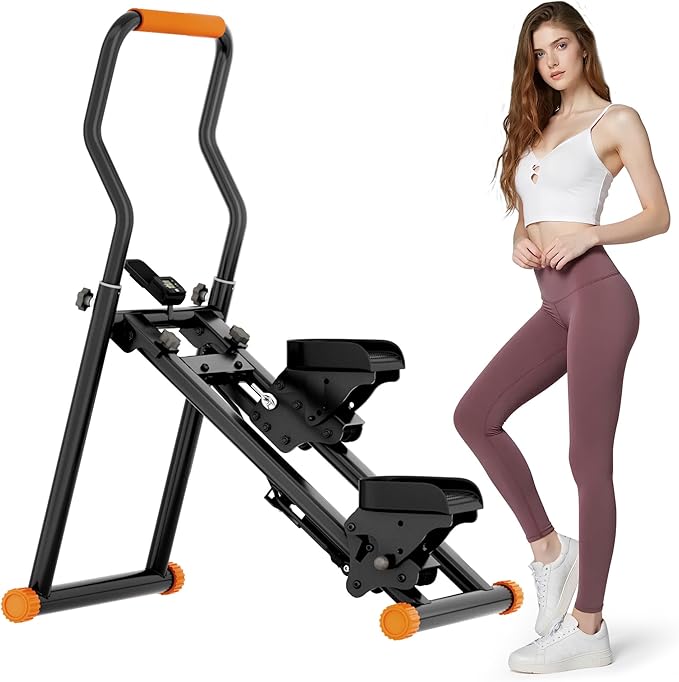 SogesPower Stair Stepper for Home Gym,Folding Vertical Stair Climber with Adjustable Handlebar & Pedals,Cardio Stair Master for Full-Body Workout,Climbing Exercise Machine for Women Men