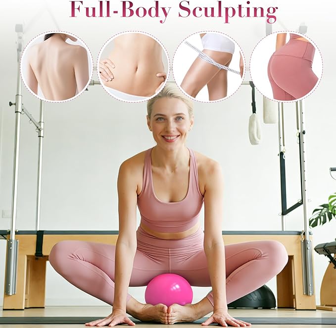 Pilates Kit for Women, 15-Piece Ultimate Pilates Set with Pink Pilates Ring, Ball, Resistance Bands & Essentials - Premium Home Workout Equipment for Full Body Sculpting & Toning, Beginner to Pros