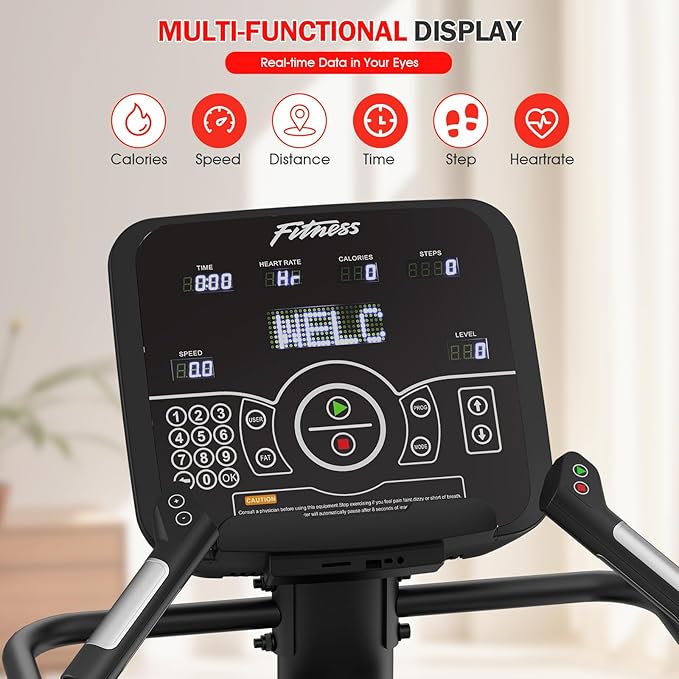 SunHome Stair Stepper Machine, Commercial Grade Stair Climber with 15 Resistance Levels, Stair Master for Cardio and Lower Body Workouts, LED Screen, 15-164 Steps/Min (SH-401)