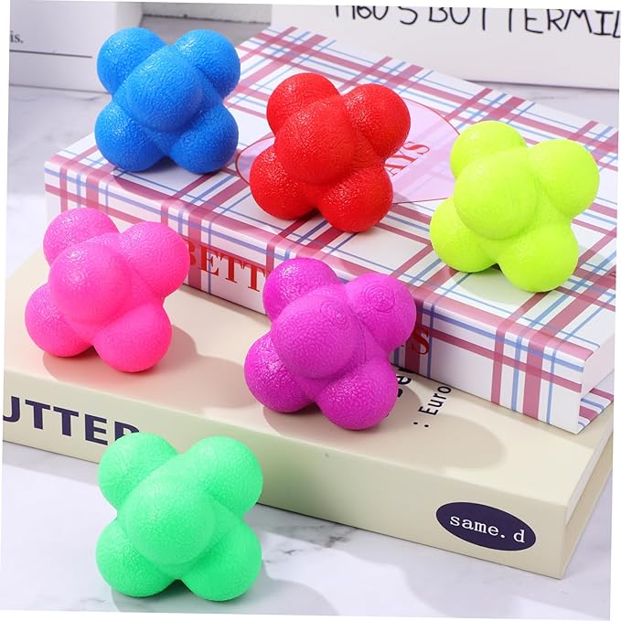 Mipcase Agility Balls 6 Pack Hexagonal Reaction Balls for Training Improve Reaction