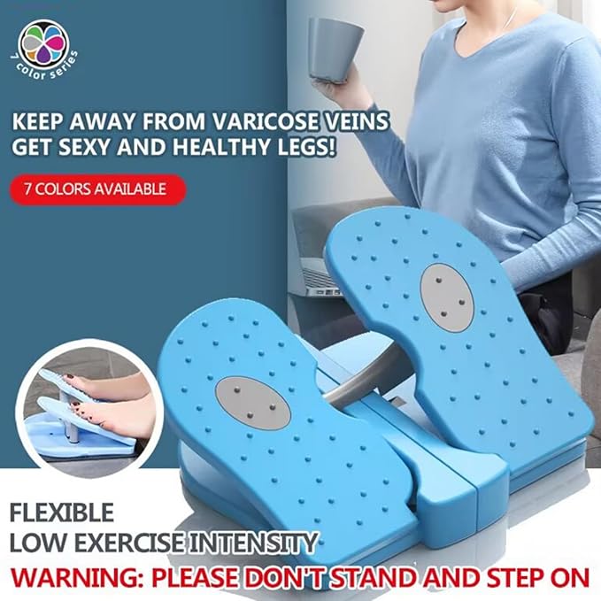 Leg Exerciser for Seniors While Sitting – Under Desk Foot Pedal & Massager for Circulation, Muscle Relief, and Varicose Vein Support at Home or Office