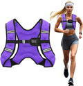 Weighted Vest, 6lb/8lb/10lb/12lb/16lb/20lb/25lb/30lb Weight Vest for Men Women, Body Weight Vests Adjustable with Reflective Stripe for Strength Training, Running, Workout, Jogging, Walking