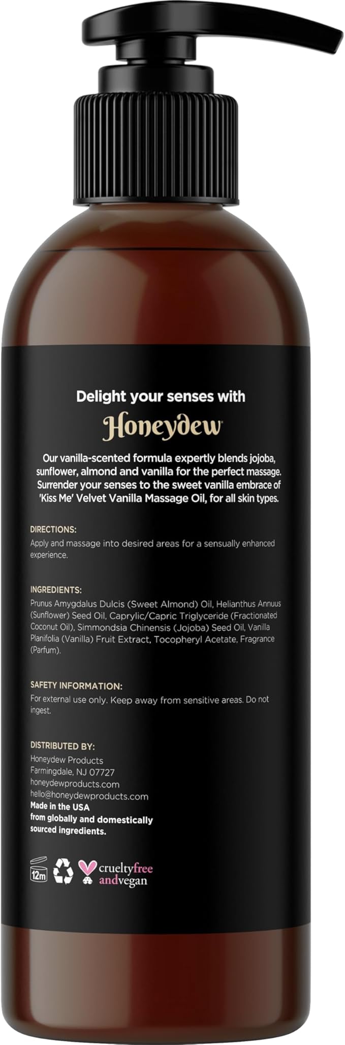Sweet and Sensual Massage Oils for Couples - Mango and Vanilla Romantic Full Body Massage Oils with Sweet Almond Oil for Easy Gliding Special Moments - Therapeutic Grade Scented Body Oils