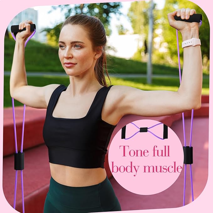 Poen Pilates Equipment Kit for Home Workout Pilates Ring and Ball Set for Women 12'' Circle Yoga Fitness Essentials Kit with Resistance Bands, Yoga Strap, Socks,Bag