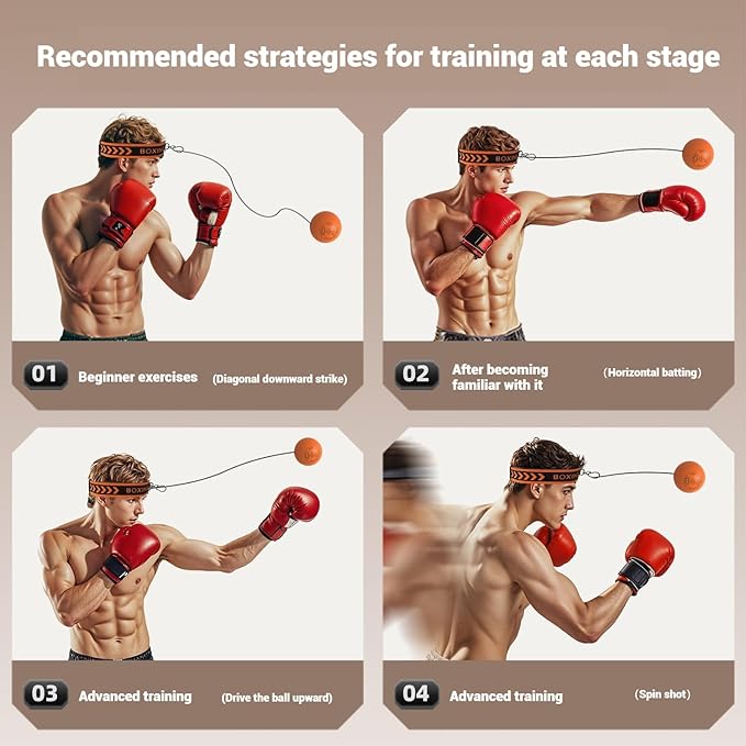 Boxing Reflex Ball - Improve Speed, Agility & Coordination - Perfect for Boxing Training & Fitness Workouts