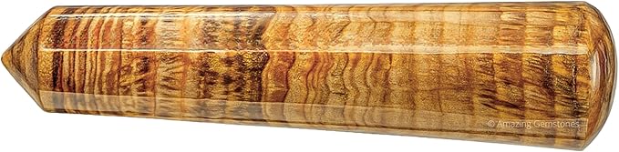 Amazing Gemstone Aragonite Crystal Wand Massage Stick - Pelvic Wand Gua Sha for Adults - Crystals and Healing Stones Massage Wands for Adults Gifts (Pointed)