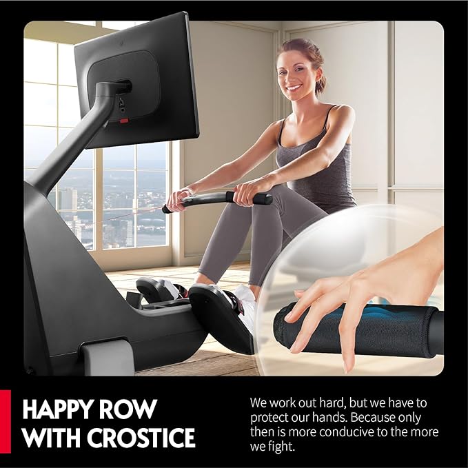 Handle Cover for Rowing Machines, Compatible with Peloton and Concept 2 Rower, Row Without Pain, Upgraded with Hook and Loop Tape, Strong Absorbent, Tailored for Rowing (2026 New Version)