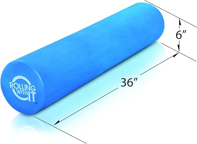 Rolling With It Foam Roller with High Density for Physical Therapy, Muscle Roller for Exercise and Muscle Recovery, Eco-Friendly Back Roller, Firm and Smooth Surface Massage Roller, Select Your Size