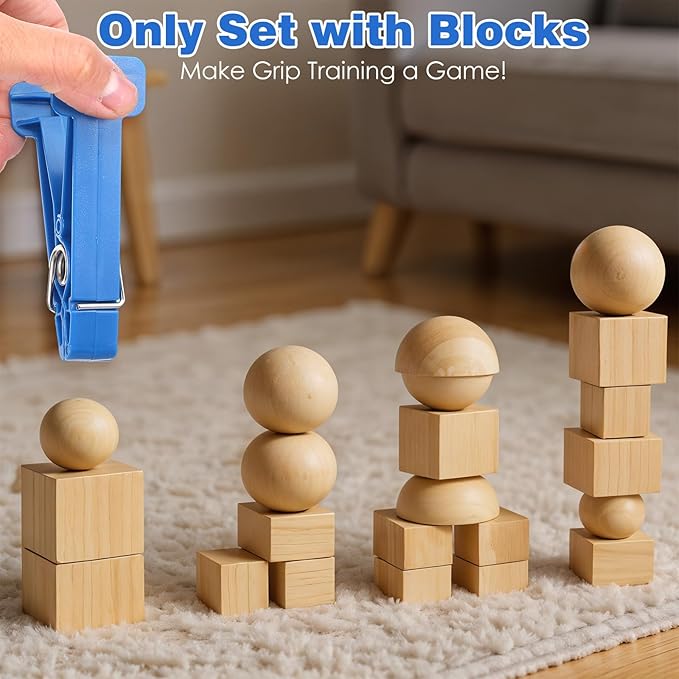 20 Pcs Graded Pinch Pin Exerciser, Finger Exerciser Hand Exercise Equipment Finger Strengthener Pinch Clips for Conditioning Grip Strength Trainer