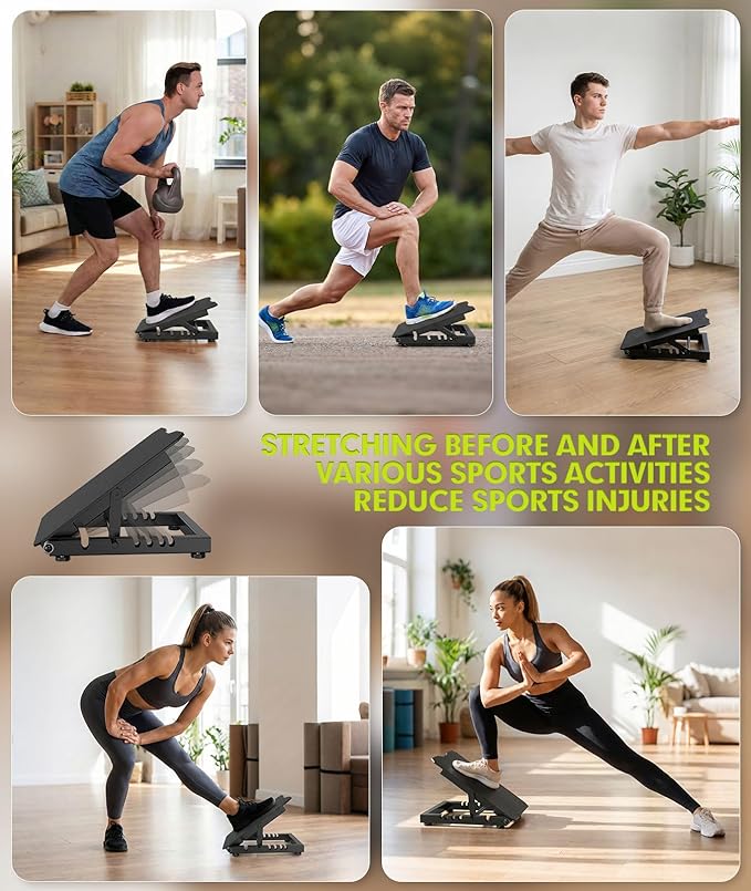 Slant Board for Calf Stretcher,600lbs Weight Capacity Adjustable Incline Balance Board for Squat Home Gym or Commercial Exercise Equipment