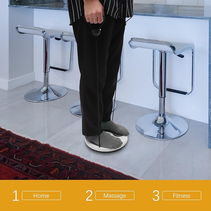 Waist Twisting Disc Slimming Machine with Pull Rope Gray Indoor Fitness Board for Abdominal Workout and Body Massage