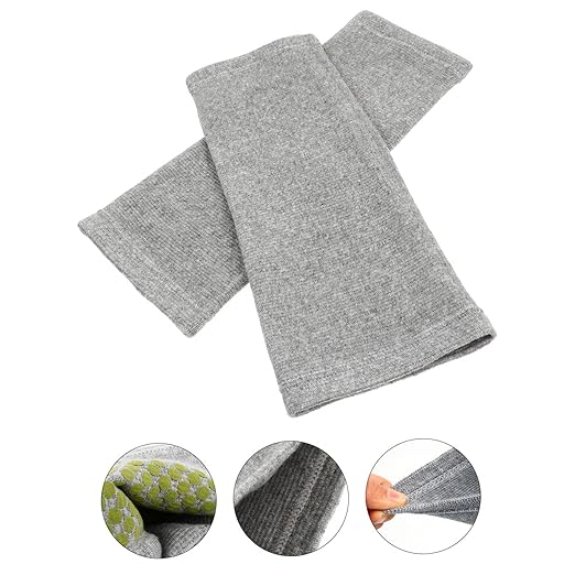2pcs Warm Knee Sleeves with Self-heating Spot Comfortable Knee Brace Wrap for and Joint Pain Short Design Elderly and Active Lifestyle