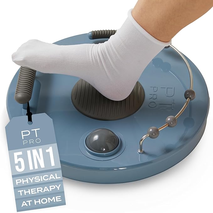 PT Pro Ultra Foot Trainer – 5-in-1 Foot & Ankle Exerciser and Foot Stretcher – Plantar Fasciitis Relief for Arch & Heel Pain – Deep Tissue Foot Massager for Reflexology & Muscle Recovery