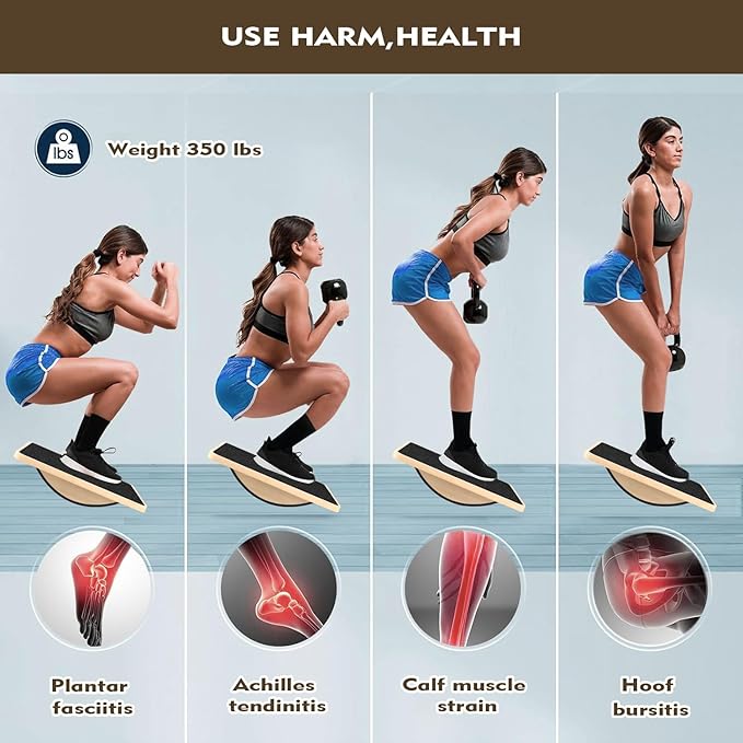 Balance Board for Adults-Wobble Board for Physical Therapy,Core Strength Trainer Wood Rocker Board