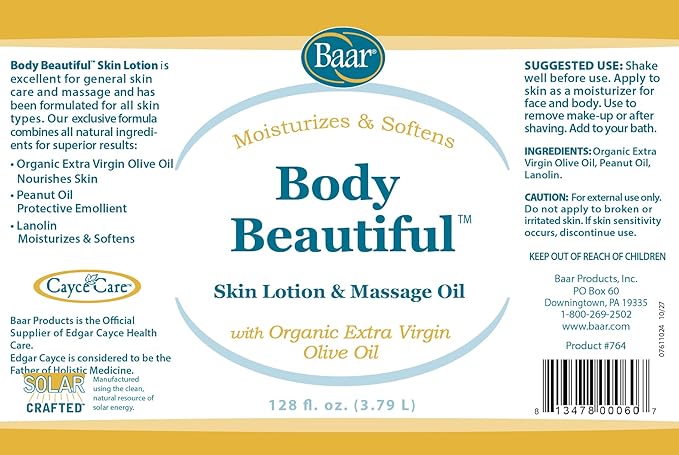 Body Beautiful Massage Oil and Skin Lotion Gallon