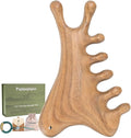 Gua Sha Tool for Face &Body,Gua Sha Sculpting Tool,Wooden Gua Sha Tool Face, Jawline Shaper Lymphatic Drainage Brush,Scalp Massage Tool&Head Scratcher,Face massager,Natural Green SandalWood