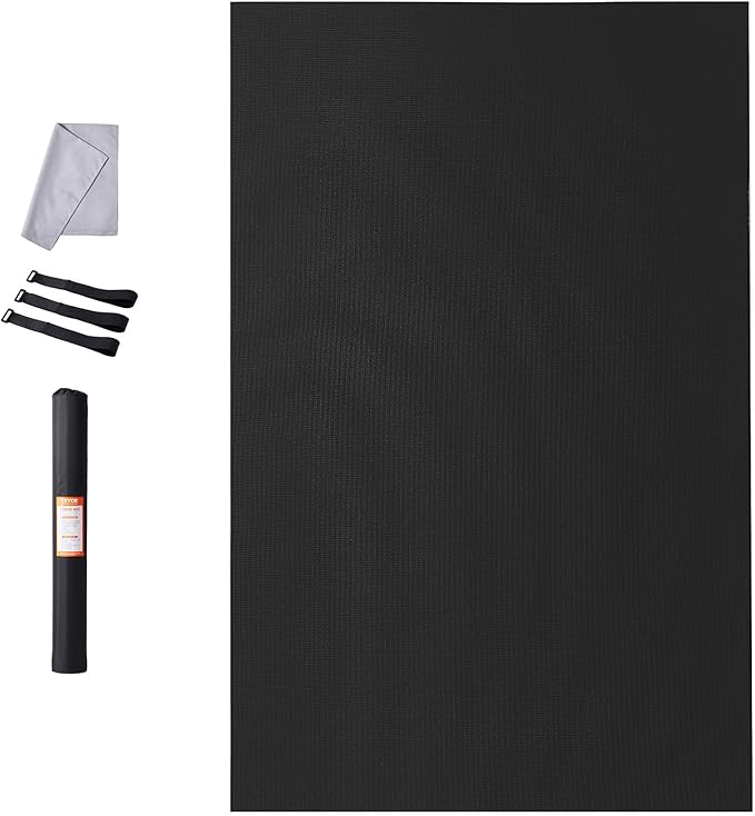 VEVOR Large Exercise Mat, 12'x6'/10'x6'/9'x6'/8'x6'/8'x5'/7'x5'/6'x4' (7mm) Extra Thick, Non Slip High Density Premium Workout Mat, Exercise Yoga Mat for Men & Women, Fitness & Exercise Mat with Bag & Carry Strap, for All Types of Home Yoga, Pilate & F...