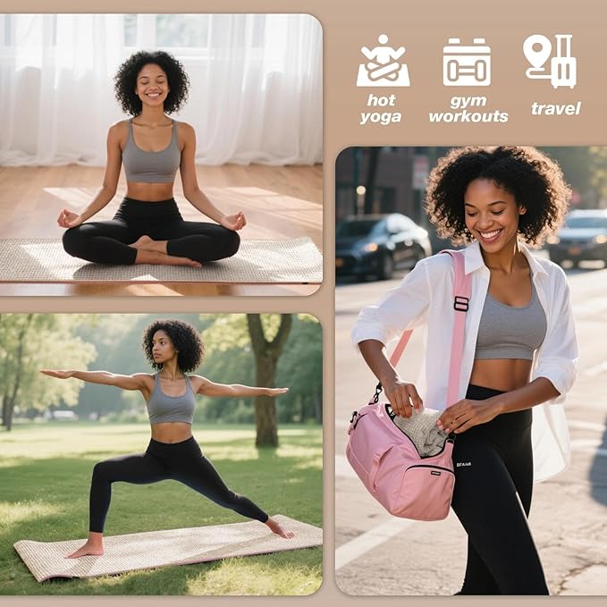 Hot Yoga Towel,Microfiber Yoga Mat Towels Non Slip for Hot Yoga Absorbent Microfiber Sweat Anti-Slip Cover,Bikram,Pilates,Exercise,Fitness 24 inch X 72 inch Beige 2 Pack