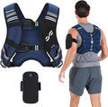 Sportneer Weighted Vest Woman: 8lb/12lb/15lb/20lb/25lb Weight Vest for Walking with Phone Bag, Adjustable Women Weighted Vest for Running Rucking Vest for Jogging Strength Training Weight Loss