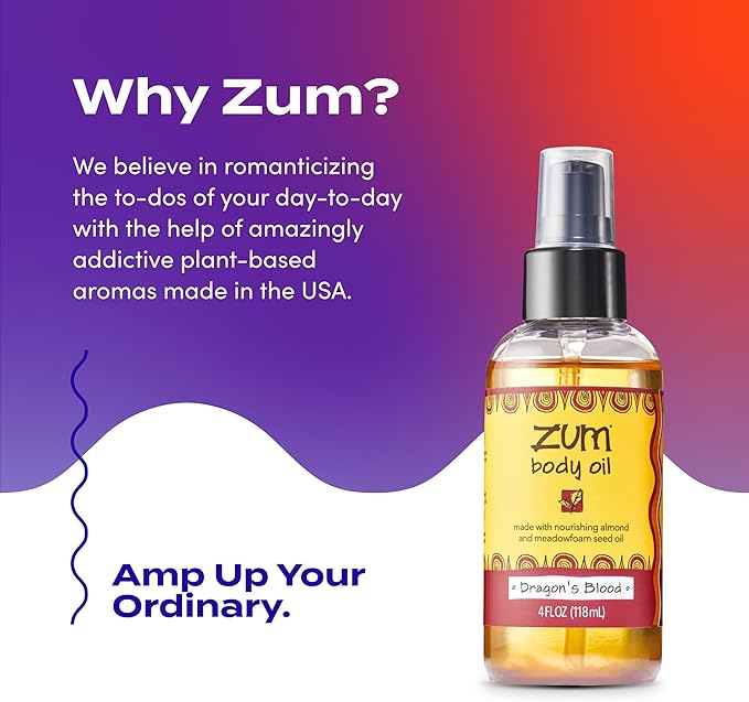 Indigo Wild Zum Dragon's Blood Body Oil - Nourishing Body Massage Oil for Massage Therapy & Hydration - Nourishing, Vegetarian Massaging Oil with Sweet Almond Oil - 4 fl oz