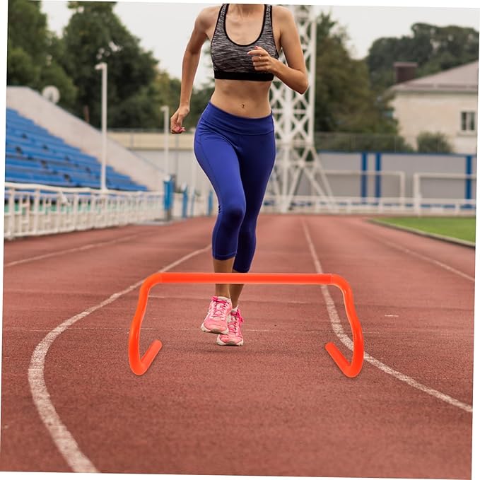 Durable Agility Hurdles for Football Training Weatherproof Convenient Detachable Design for Athletes and Improve Speed and Jumping Skills Orange