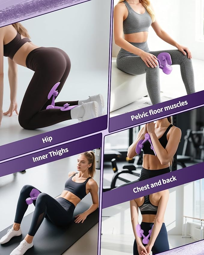 Thigh Trainer, Pelvic Floor Muscle Trainer Adjustable Resistance Inner Thigh Exerciser, Kegel Trainer for Postpartum Rehabilitation 20LB Resistance Band Pelvic Floor Strengthening