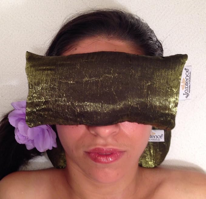 JADIENCE Lavender Eye Mask - GREEN: Soothing Eye Pillow for Stress & Tired Eyes! | Perfect Yoga Eye Bag | Best Eye Mask for Migraines