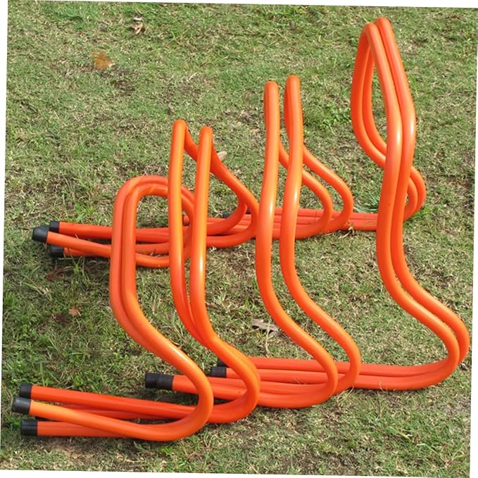 2pcs Speed Hurdles Training Equipment 15cm Plastic Wear-Resistant Agility Hurdles Professional Track Running Accessory for Soccer Football Fitness