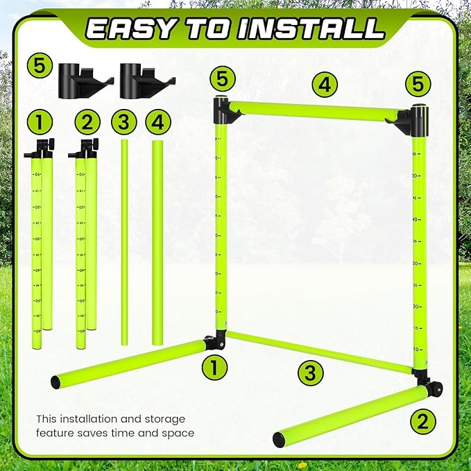 Hurdles Training Equipment Adjustable Height Agility Speed Jumping Equipment for Soccer Basketball Football Detachable 2Pcs