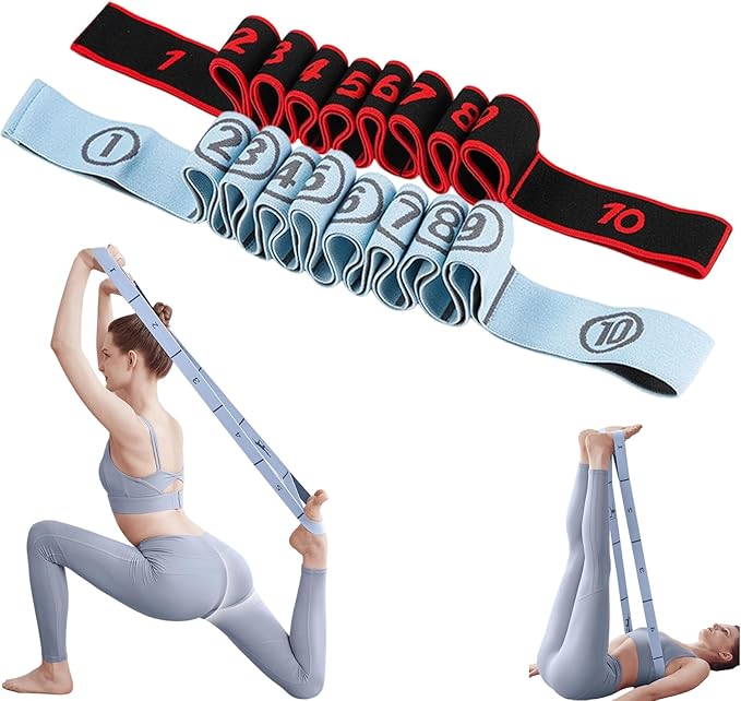 Fitness Resistance Band for Stretching and Yoga, Numbered Resistance Band for Glute Training, Number Resistance Band for Exercise and Flexibility