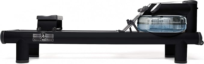WaterRower Gronk Fitness M1 Hi Rise Water Rowing Machine with S4 BLE Monitor | Limited Edition Low Impact Cardio Workout Machine | Commercial Grade Water Rowing