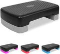18'' Adjustable Aerobic Step Platform, Adjustable Fitness 4-6in Exercise Stepper Workout with 2 Risers, Aerobics Stepper Workout Stepper for Home Gym Cardio Strength & Training