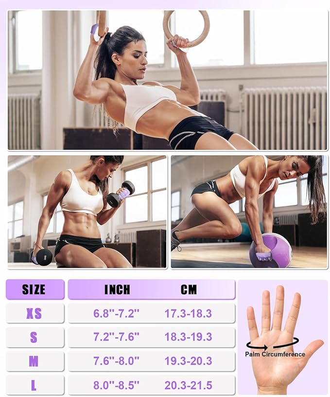RIGWARL Weight Lifting Workout Gloves Men Women, Breathable Barehand Gym Gloves for Weightlifting Rowing Exercise Training Fitness Crossfit WODs