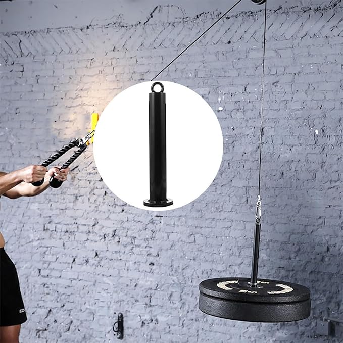 2pcs Weight Loading Pin and Barbell Slice Bar Rack 48mm Diameter X 320mm Fitness Equipment Attachment for Strength Training Cable Pulley System