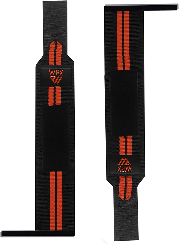 Gym Wrist Wraps Fitness Workout Training Heavy Weight Lifting Wrist Straps Support Thumb Loops Adjustable Pair Brace Strong Grip Powerlifting Bodybuilding