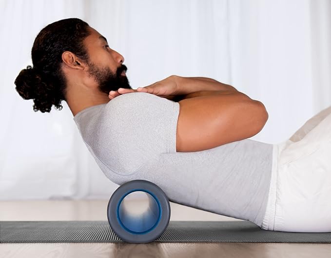 Teeter Massage Foam Roller - Textured for Deep Tissue Muscle Relief to Boost Recovery, Flexibility, Mobility - Back Pain Relief, Sports Massage, Myofascial Release